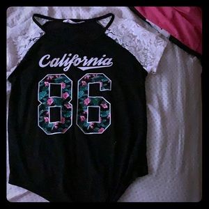 A California 86 tee-shirt.